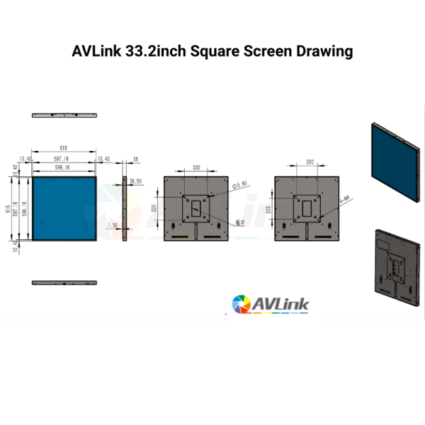 33.2 inch square screen drawing