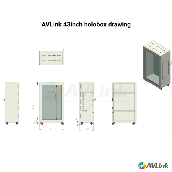 43inch Transparent Holobox AI Hologram