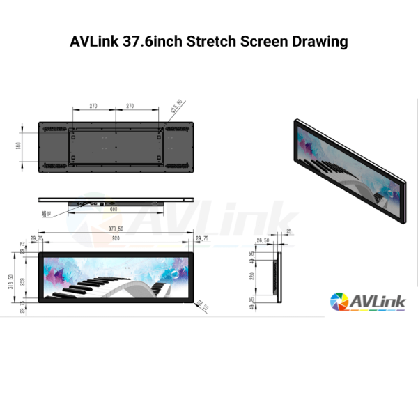 Avlink 37.6inch stretch screen drawing