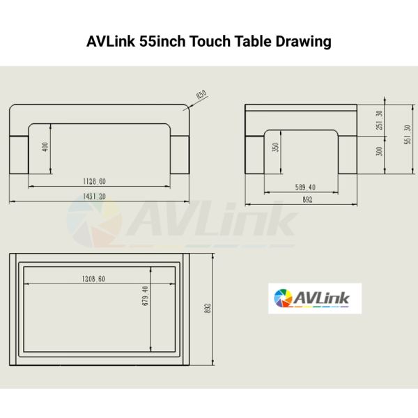 Avlink 55inch touch table screen drawing
