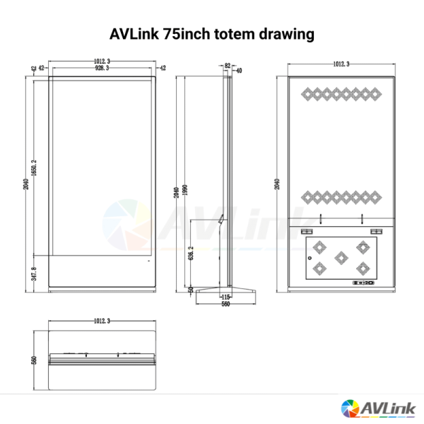 75 inch AI Digital Human Size Digital Signage Display