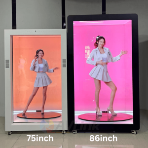 75 inch Transparent 3D Hologram Display Beam Box