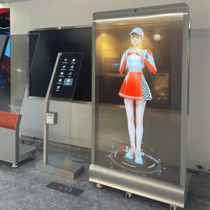 77inch Transparent OLED Display Interactive Kiosk