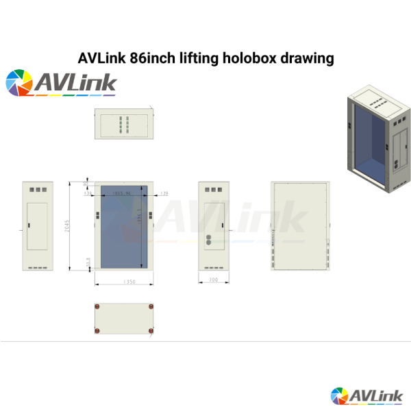 86 inch Lifting Type Transparent Holobox AI Hologram