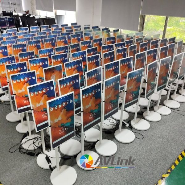 21.5 24 32 Inch Portable Smart TV on Wheels Android Interactive Touch Wireless Mobile Rechargeable LCD Display