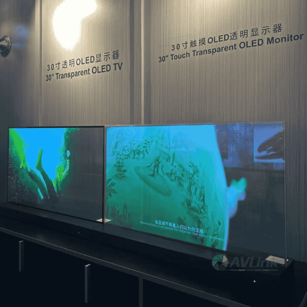 avlink 30inch transparent oled