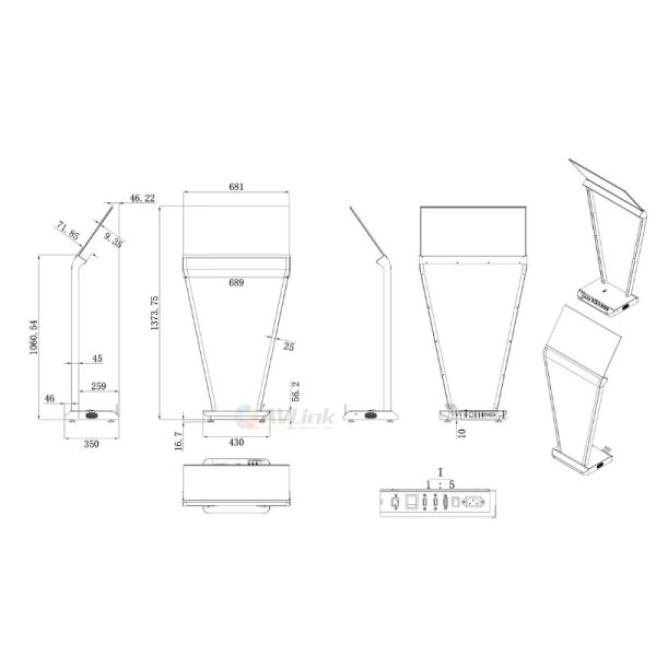 avlink 30 inch Smart Interactive Transparent OLED Touch Kiosk