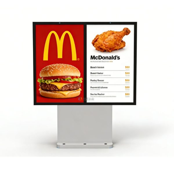55 inch Outdoor Drive-thru Menu Board Triple Digital Signage