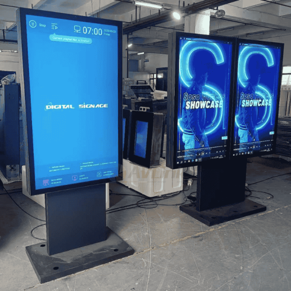 55 inch Outdoor Drive-thru Menu Board Triple Digital Signage
