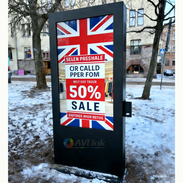 75 inch 4K Outdoor LCD Digital Signage Free-standing Display