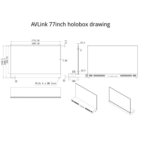 77 inch Transparent OLED Display Interactive Monitor - Image 4