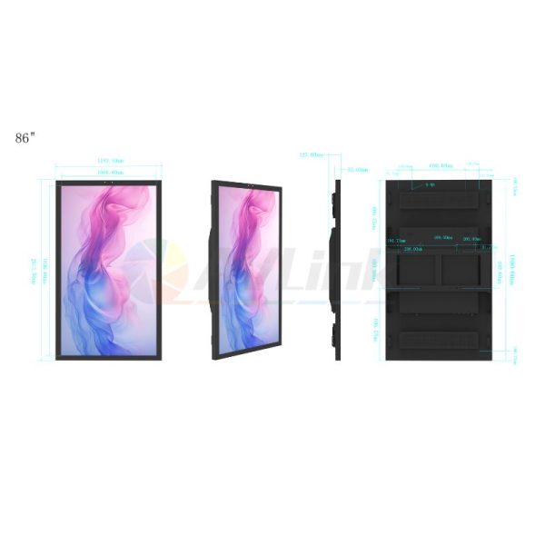 86 inch Waterproof IP66 Outdoor Digital Signage Display