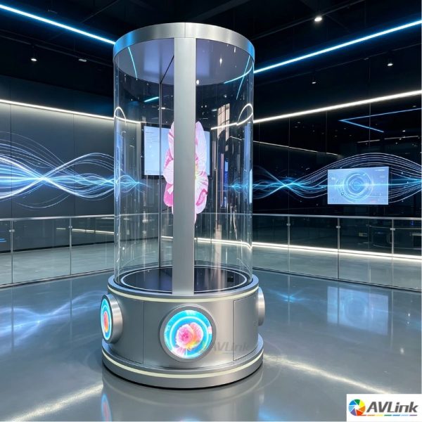 75 inch 360 degree Double-sided AI Transparent 3D Holographic display
