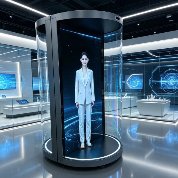 75 inch 360 degree Double-sided AI Transparent 3D Holographic display