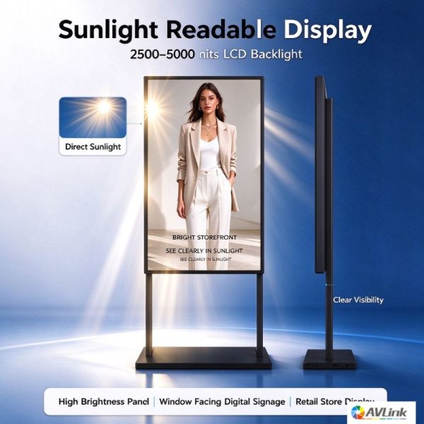 65 inch Window Facing Digital Signage for Retail Stores