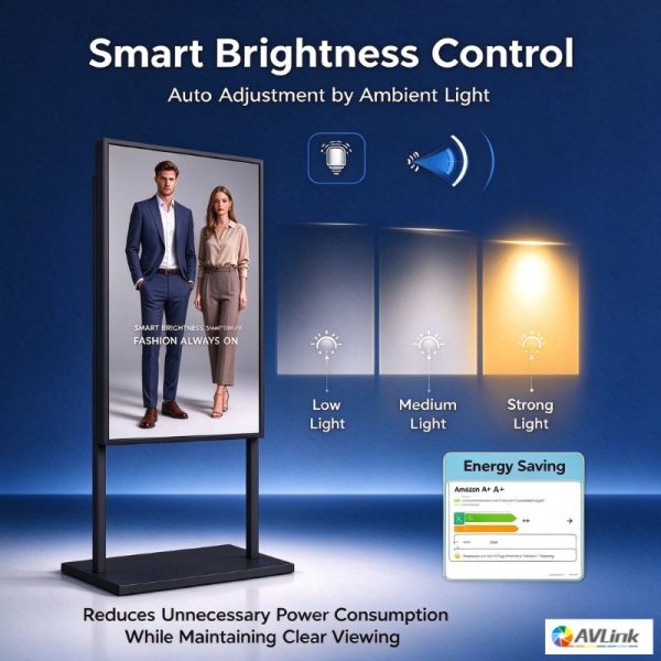 65 inch Window Facing Digital Signage for Retail Stores
