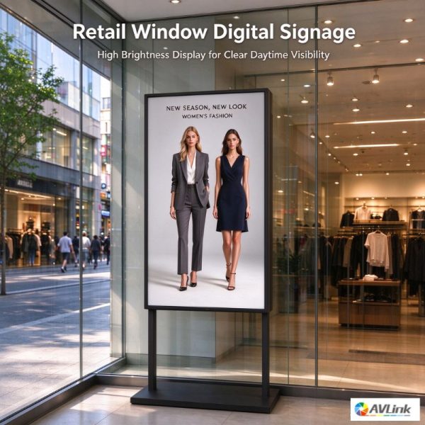 65 inch Window Facing Digital Signage for Retail Stores